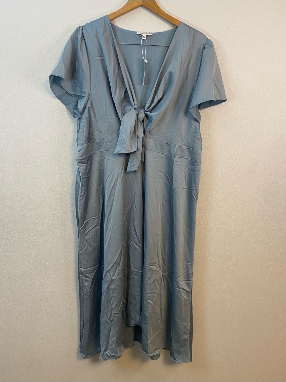 Baltic‎ Born Poppy Satin Midi Dress Light Blue Wedding Vacation Womens XXXL